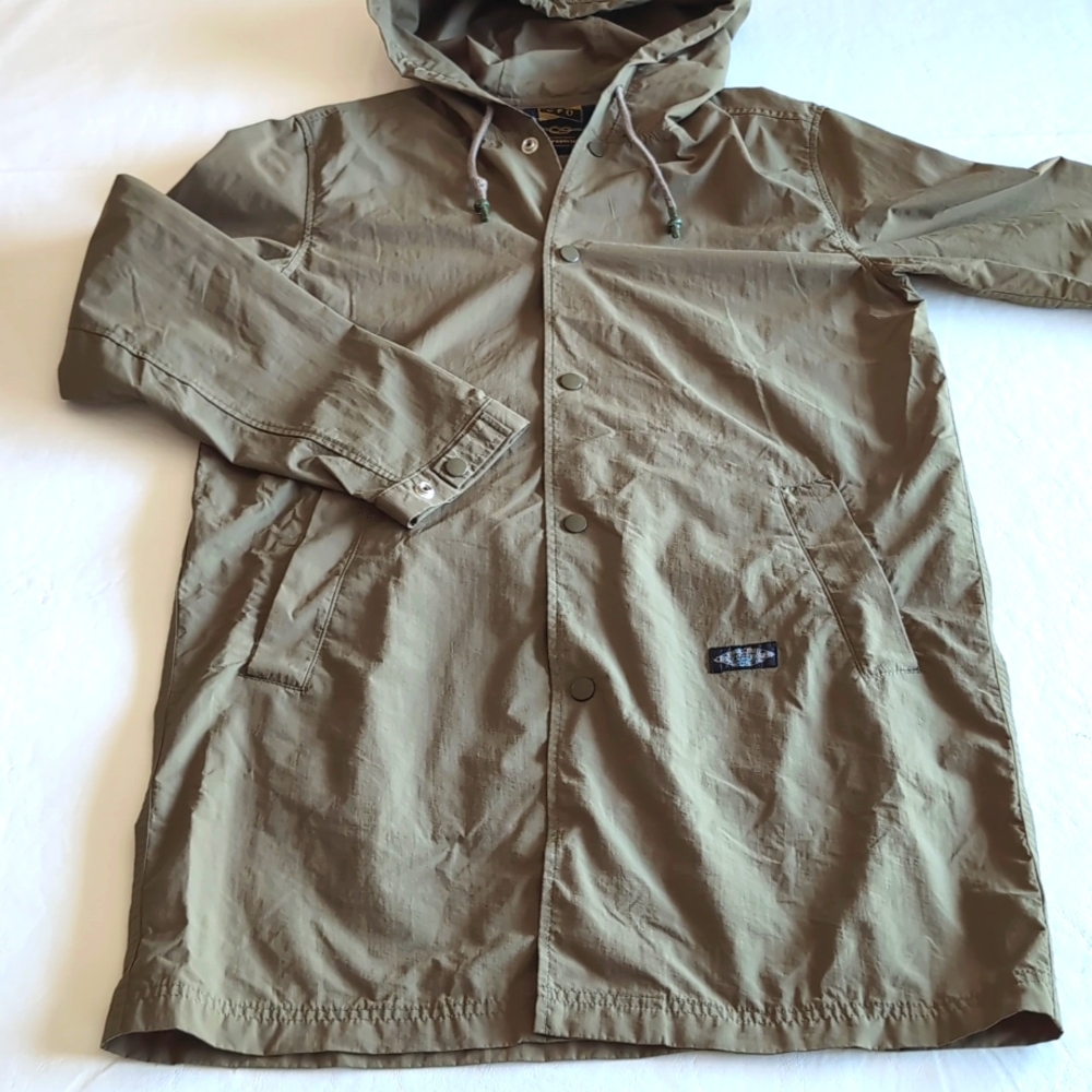 CPO Provisions Shipmen Supply Water Repellant Rain Jacket Olive Green Men's S